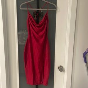 Front slit midi dress